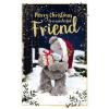 3D Holographic Wonderful Friend Me to You Bear Christmas Card