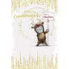 Lovely Granddaughter Reindeer Me to You Bear Christmas Card