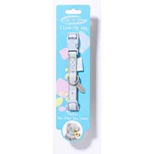 Me to You Bear Paw Prints Collar Medium Blue