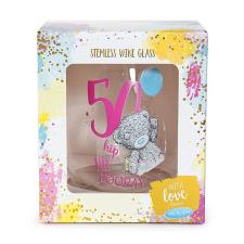 50th Birthday Me to You Bear Boxed Stemless Glass