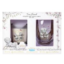 Friends Me to You Bear Glass & Candle Gift Set