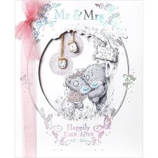 Mr & Mrs Handmade Me To You Bear Wedding Day Card