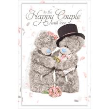 3D Holographic Happy Couple Me to You Bear Wedding Card