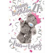 3D Holographic 21st Birthday Me to You Bear Card