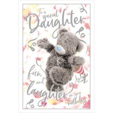 3D Holographic Special Daughter Me to You Bear Birthday Card