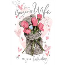 3D Holographic Gorgeous Wife Me to You Bear Birthday Card
