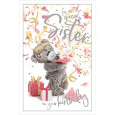 3D Holographic Special Sister Me to You Bear Birthday Card