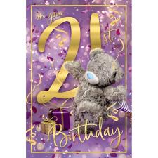 3D Holographic 21st Birthday Me to You Bear Card