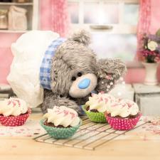 3D Holographic Baking Me to You Bear Birthday Card