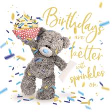 3D Holographic Birthday Sparkles Me to You Bear Card