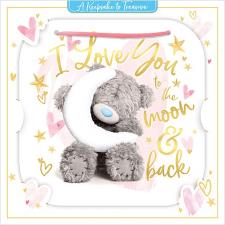 3D Holographic Keepsake Moon & Back Me to You Bear Card