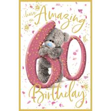 Amazing 60th Birthday Photo Finish Me to You Bear Card