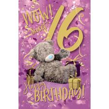 Sweet 16 Photo Finish Me to You Bear 16th Birthday Card