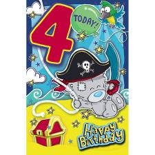 My Dinky 4 Today Me to You Bear 4th Birthday Card