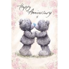 Happy Anniversary Softly Drawn Me to You Bear Card