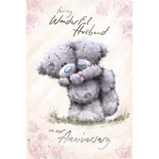 Husband Anniversary Softly Drawn Me to You Bear Card