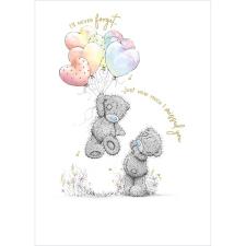 Bears Holding Heart Balloons Me to You Bear Card