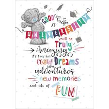 Good Luck at University Me to You Bear Card
