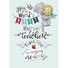 Nursery Teacher Me to You Bear Thank You Card