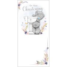 On Your Christening Me to You Bear Card