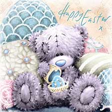 Happy Easter Me to You Bear Square Easter Card