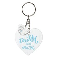 Amazing Daddy Me to You Bear Wooden Key Ring