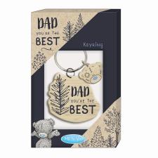 Best Dad Me to You Bear Wooden Key Ring
