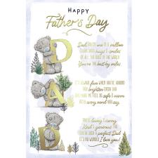 DAD Letters Verse Me to You Bear Father's Day Card