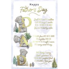 DAD Letters Verse Me to You Bear Father&#39;s Day Card