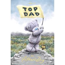 Top Dad Flag Me to You Bear Softly Drawn Father's Day Card