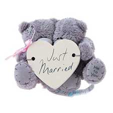3" Just Married Me to You Bear with Window Sucker