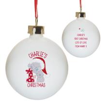 Personalised Me to You 1st Christmas Bauble