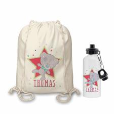 Personalised Tiny Tatty Teddy Little Circus Bag &amp; Bottle Set