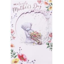 Bear Pushing Wheel Barrow Handmade Me to You Bear Mother's Day Card