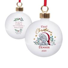 Personalised First Christmas Me to You Bauble
