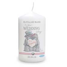 Personalised Me to You Bear Wedding Couple Candle