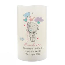 Personalised Tiny Tatty Teddy Dream Big Pink Nightlight LED Candle