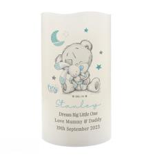 Personalised Tiny Tatty Teddy Dream Big Blue Nightlight LED Candle