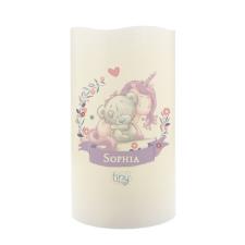 Personalised Tiny Tatty Teddy Unicorn Nightlight LED Candle