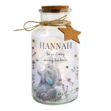 Personalised Floral Me to You LED Glass Jar