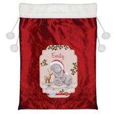 Personalised Me to You Reindeer Luxury Pom Pom Christmas Sack