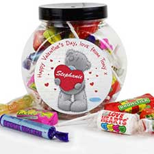 Personalised Me to You Bear Love Heart 250g Sweet Jar