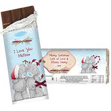 Personalised Me to You Couple Christmas Chocolate Bar