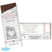 Personalised Me to You Bear Wedding Couple Chocolate Bar