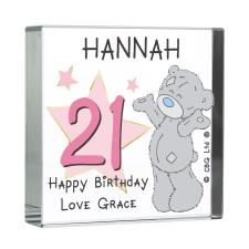 Personalised Me to You Sparkle &amp; Shine Birthday Large Crystal Token