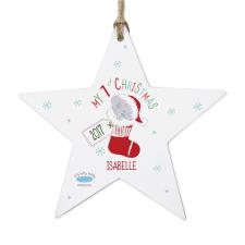 Personalised My 1st Christmas Stocking Star Decoration