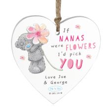 Personalised Me to You I&#39;d Pick You Wooden Heart Decoration