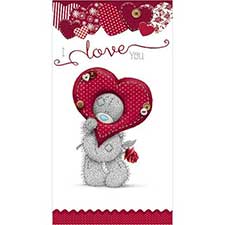 Looking through Heart Me to You Bear Valentine's Day Card