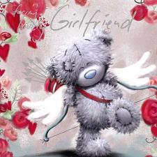 Girlfriend Square Me to You Bear Valentines Day Card