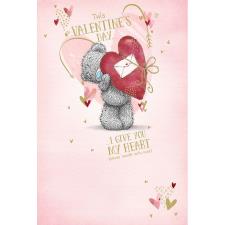 I Give You My Heart Me to You Bear Valentine's Day Card